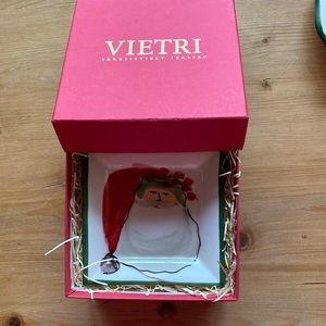 Vietri Christmas dish with Santa motif brand new in box never been used